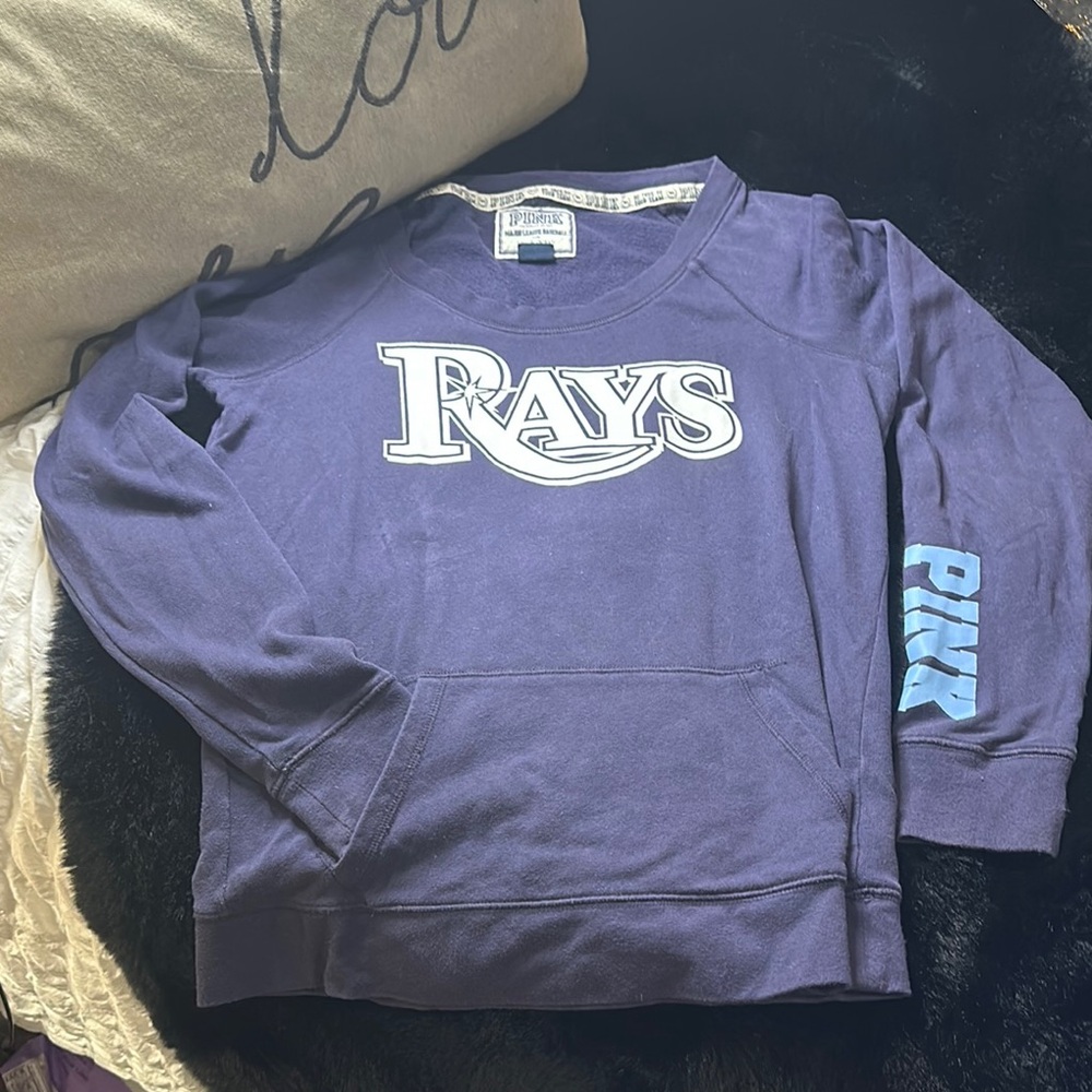 PINK Victoria's Secret Navy Blue Rays Sweatshirt